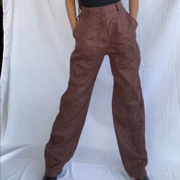 Brown Linen Pants From Universal Store 